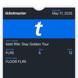 Matt Rife 5th Row Floor Seats Tonight!- $350