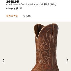 Men’s Used Ariat Caiman Boots 8.5EE