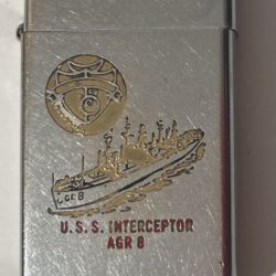 Vintage Zippo Lighter USS Interceptor AGR-8