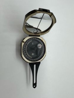 Vintage Military Lensatic Compass Metal Survey Navigation Compass Bubble