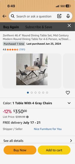 Round Dining Table - Mid Century