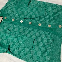 Authentic Gucci Cardigan Sparkling Mint  Size L