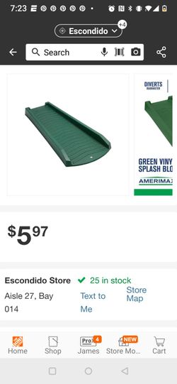 Green Rain Gutter Splash Block $3.00 Each