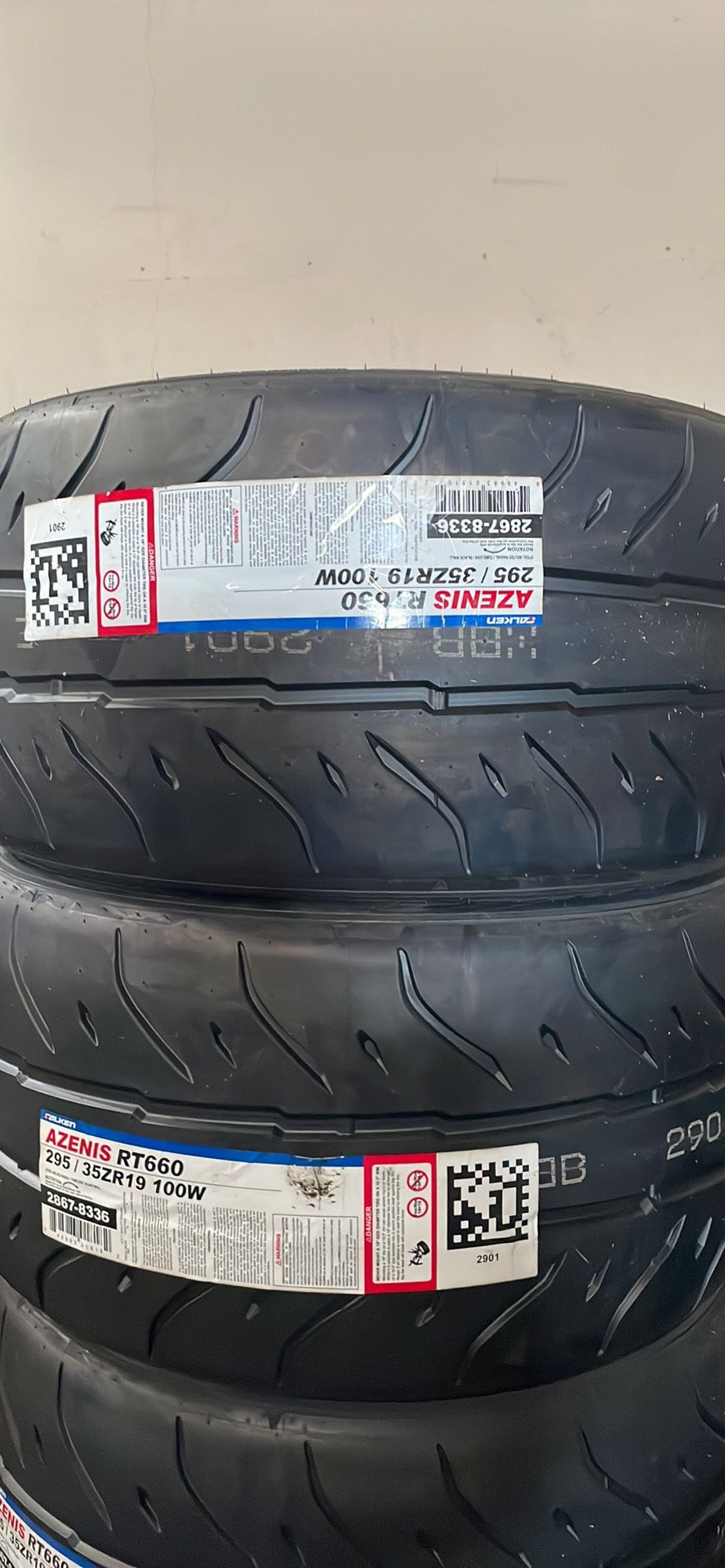 295-35-19 FALKEN RT660 STREET SLICK RACING TIRES (2) NEW INSTALLED-WE FINANCE