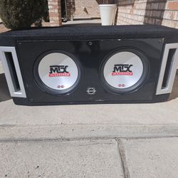 2 MTX10" Subwoofers In Ported Box In Good Condition