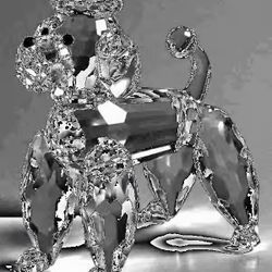 Swarovski Pet’s Corner - Poodle Standing-Clear , Var2 - Boxed