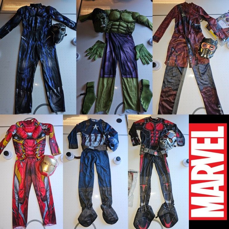 MARVEL Costume LOT YOUTH MEDIUM 7-10Y HALLOWEEN COSPLAY