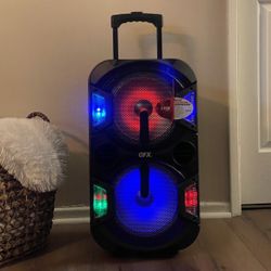 QFX  ( 2x10”)    Dual Bluetooth rechargeable Party Speaker With Microphone And LED Lights 🔊🎤🎶