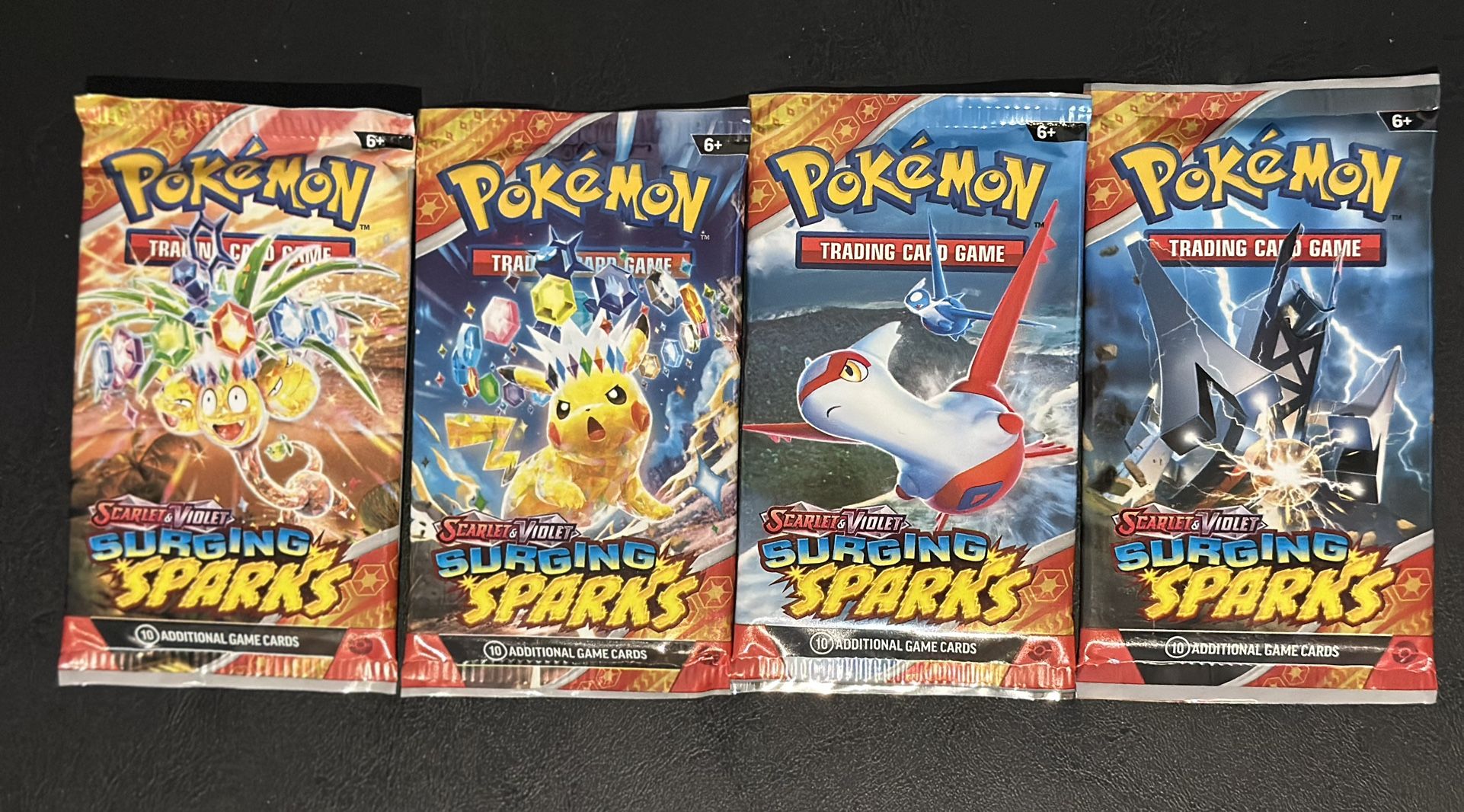 Pokemon TCG Surging Sparks 4 Art Set Sealed NEW