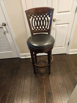 large wooden barstools (3)