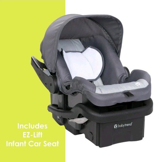 Baby Stroller Baby Trend - New Venture 4-Wheel Stroller Travel System - Grey