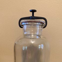 Rare Vintage Wheaton Apothecary Jar w/ Metal Clamp Top Specimen Jar Tatum-Style Oddity Antique