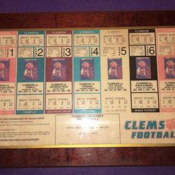 Clemson 1991 Ticket Display Given To Iptay Members