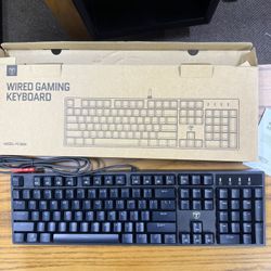 RisoPhy Mechanical Gaming Keyboard, RGB Keys Ultra-Slim LED Backlit Wired