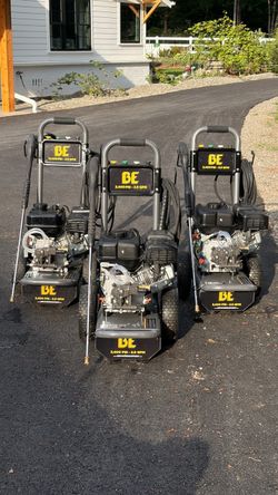 BE 3,400 PSI / 2.5 GPM Gas Pressure Washer — Tested & Working — 3 Available
