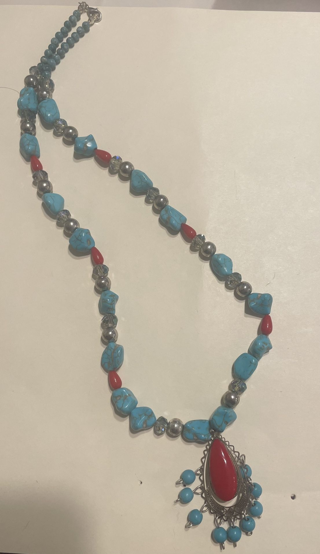 Beautiful Turquoise Coral Necklace