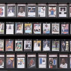 KCRasan 36 Graded Sports Card Black Display Case - Sports Card Display Case