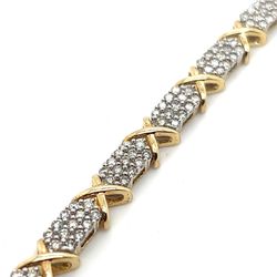 10kt Gold Diamond Cluster Tennis Bracelet 12.80grams 3 Ctw 12.80grams 7 1/2” 165027 1