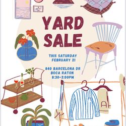 East Boca yard sale this Saturday