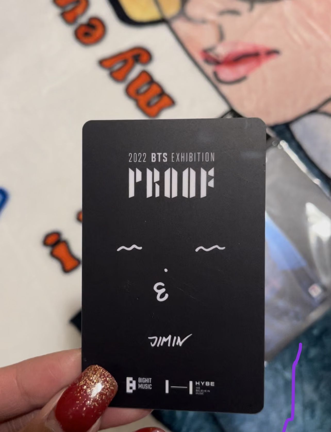 JIMIN BTS EXHIBITION Proof Photo Card Lucky Draw Photo Card 