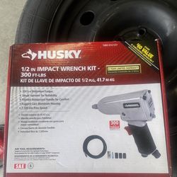 Air Compressor And Impact Wrench Kit 