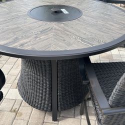 Homewood  Fire Pit Dining Table New