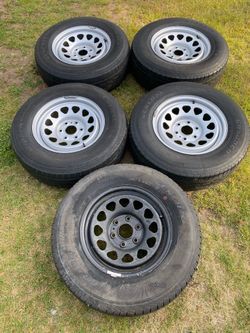 Set of 5 Chevy Wheels & General Grabber HTS Tires