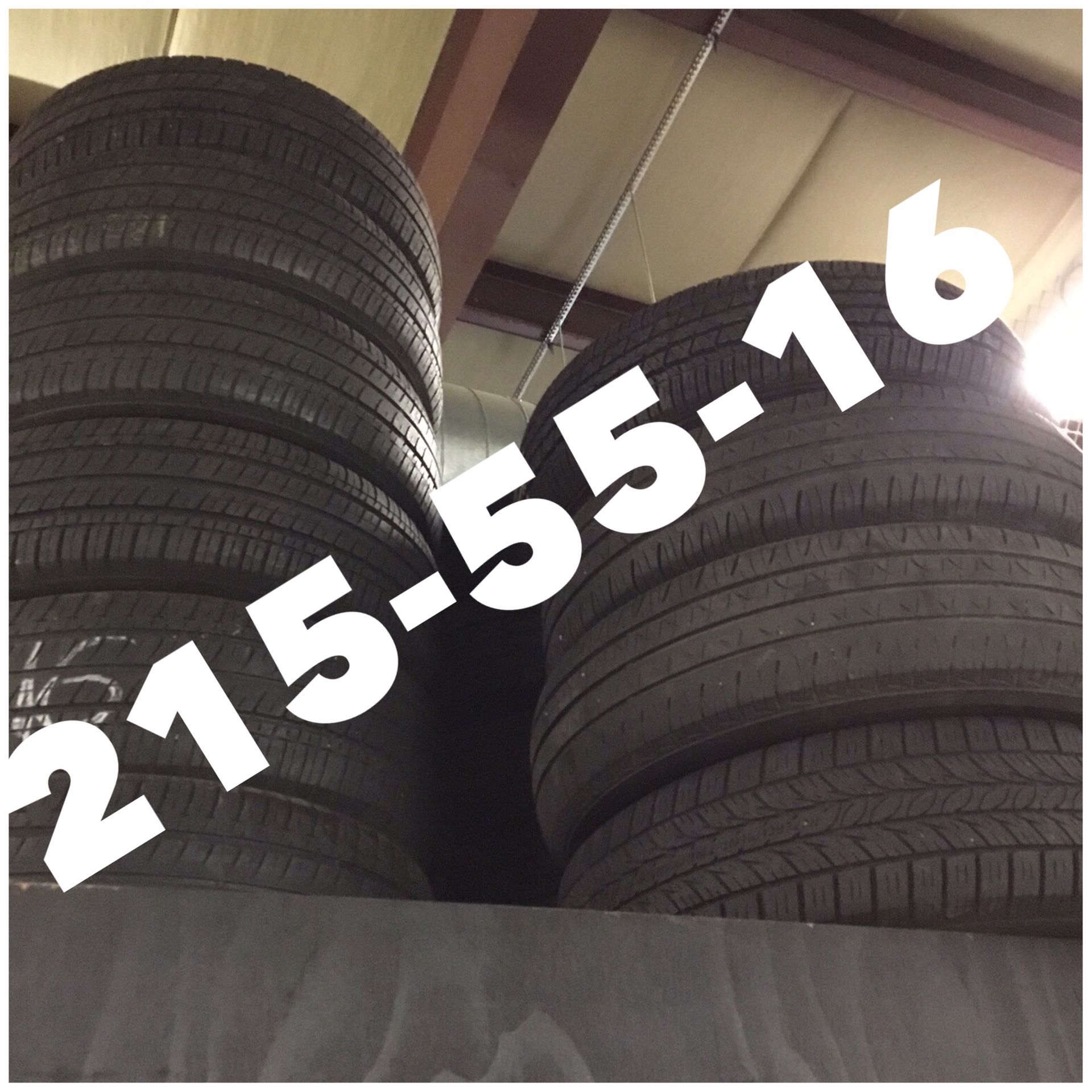 215-55-16 used tires on sale free installation