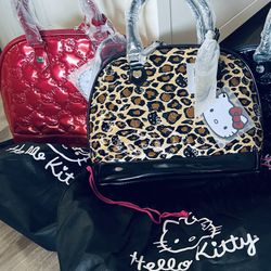 Pick 1: 2012 Loungefly Hello Kitty Dome Embossed Patent Leather Purse W/ Dust Bag