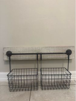 Metal wall basket