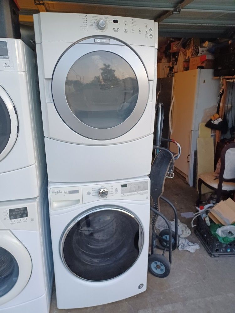 Whirlpool Duet Stackable Washer And Maytag Gas Dryer 