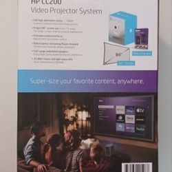 Video Projector System with 84" Screen
