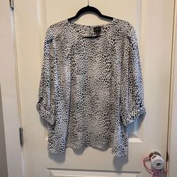New no tags Worthington Women’s Blouse Cheetah Print Round Neck size X-Large Must pick up