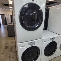 Kenmore Front Loading Washer And Stackable Gas Dryer Set 