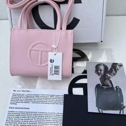 Telfar Small Shopping Bag Bubblegum Pink Vegan Leather Tote Bag Crossbody Bag