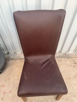 Brown Leather Dining Chair