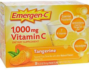 Photo Emergen-C 1000mg Vitamin C Super Orange 30 Packets 1 Box New Factory Sealed