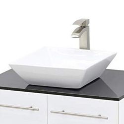 NEW WindBay Ceramic 16" Square Vessel Sink White 16" x 16" Sink Only