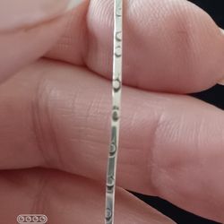 Vtg.sterling Silver Thin Bangle Bracelet