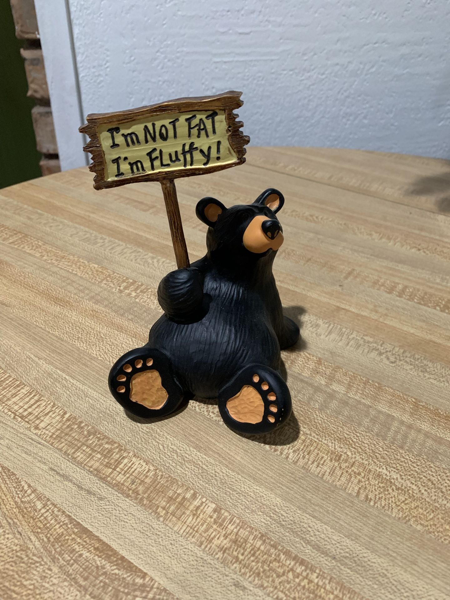 Fluffy bear figurine