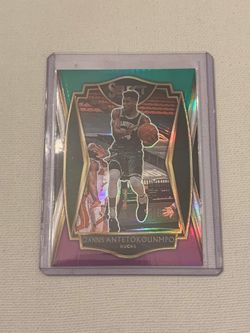 2021 Panini Select Giannis Antetokounmpo Purple green prizm card 