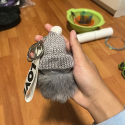 cute fuzzy purse keychain