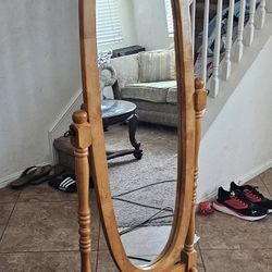 Full Length Wooden Mirror Room Style