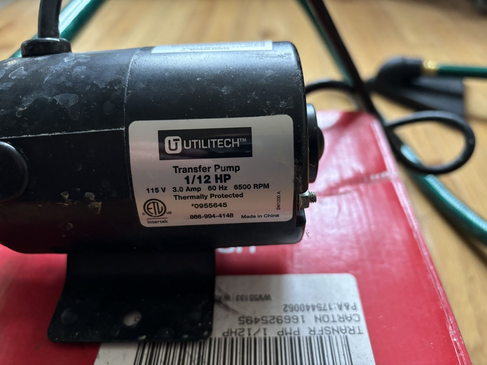 Utilitech 1/12 HP Transfer Pump.