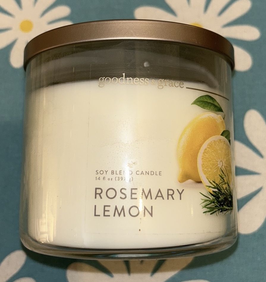 goodness & grace (Belk) Candle: Rosemary Lemon Scented, Soy Blend Candles