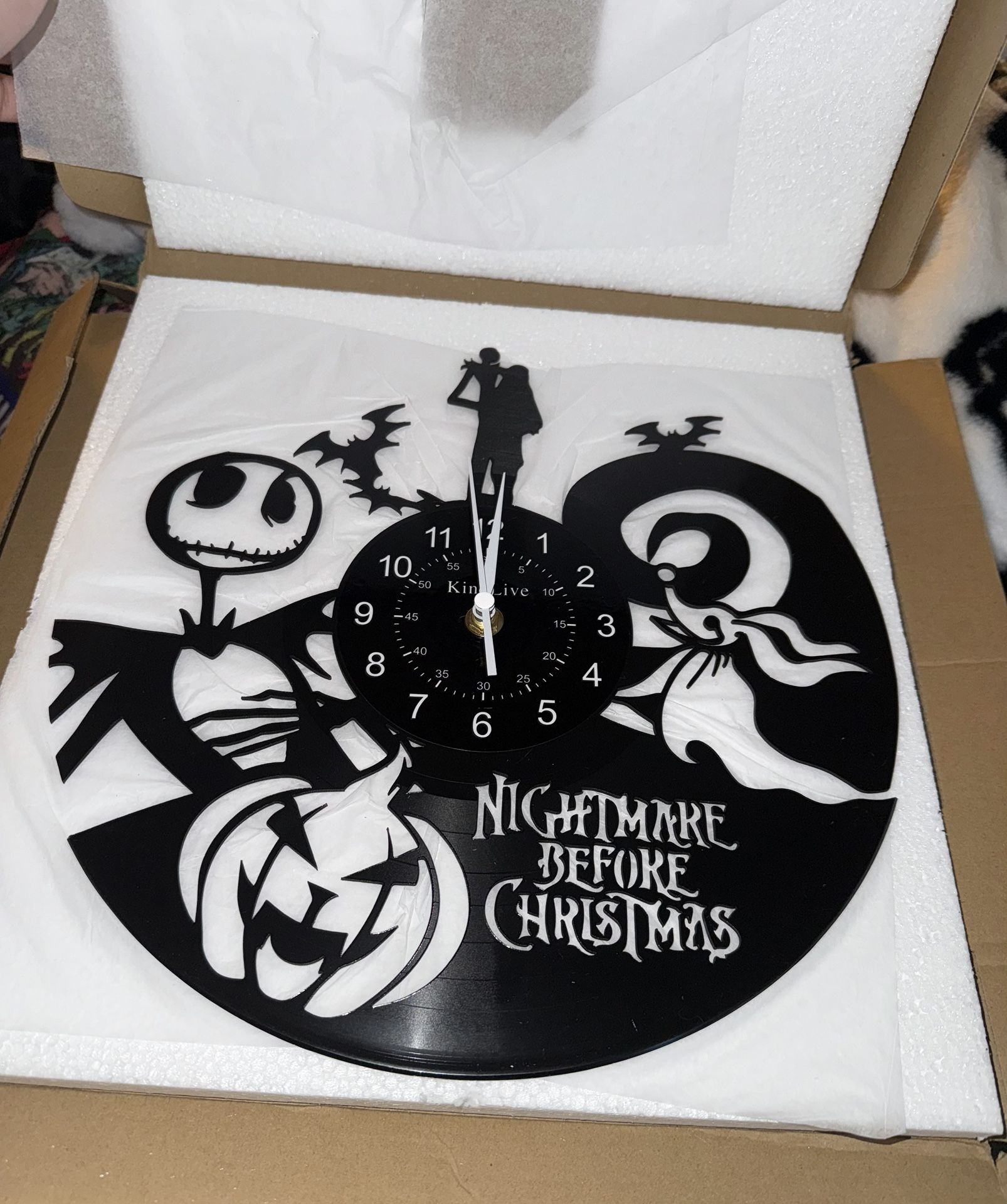 Nightmare Before Christmas Vinyl Record Clock