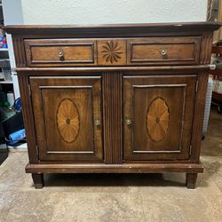 Antique Solid Wood Bar Cabinet