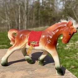 Vintage porcelain pony figurine