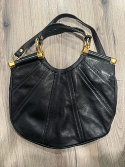 B. Makowsky Black and Gold Purse