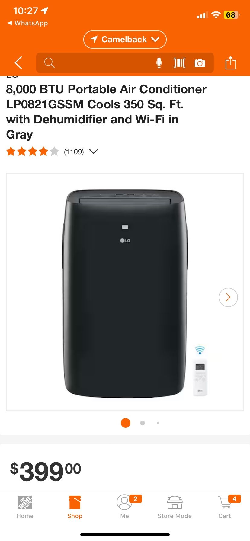 LG Portable Air Conditioner 